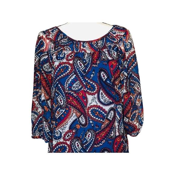 My Michelle Boho Chic Paisley Shift Dress size Small - Picture 4 of 10